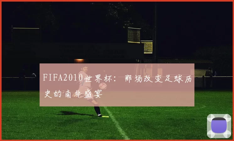 FIFA2010世界杯：那场改变足球历史的南非盛宴