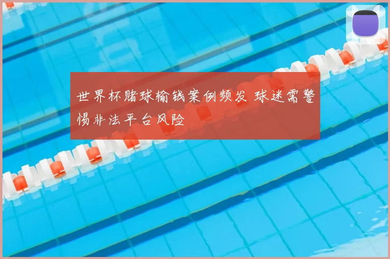 世界杯赌球输钱案例频发 球迷需警惕非法平台风险