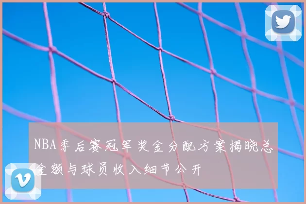 NBA季后赛冠军奖金分配方案揭晓总金额与球员收入细节公开